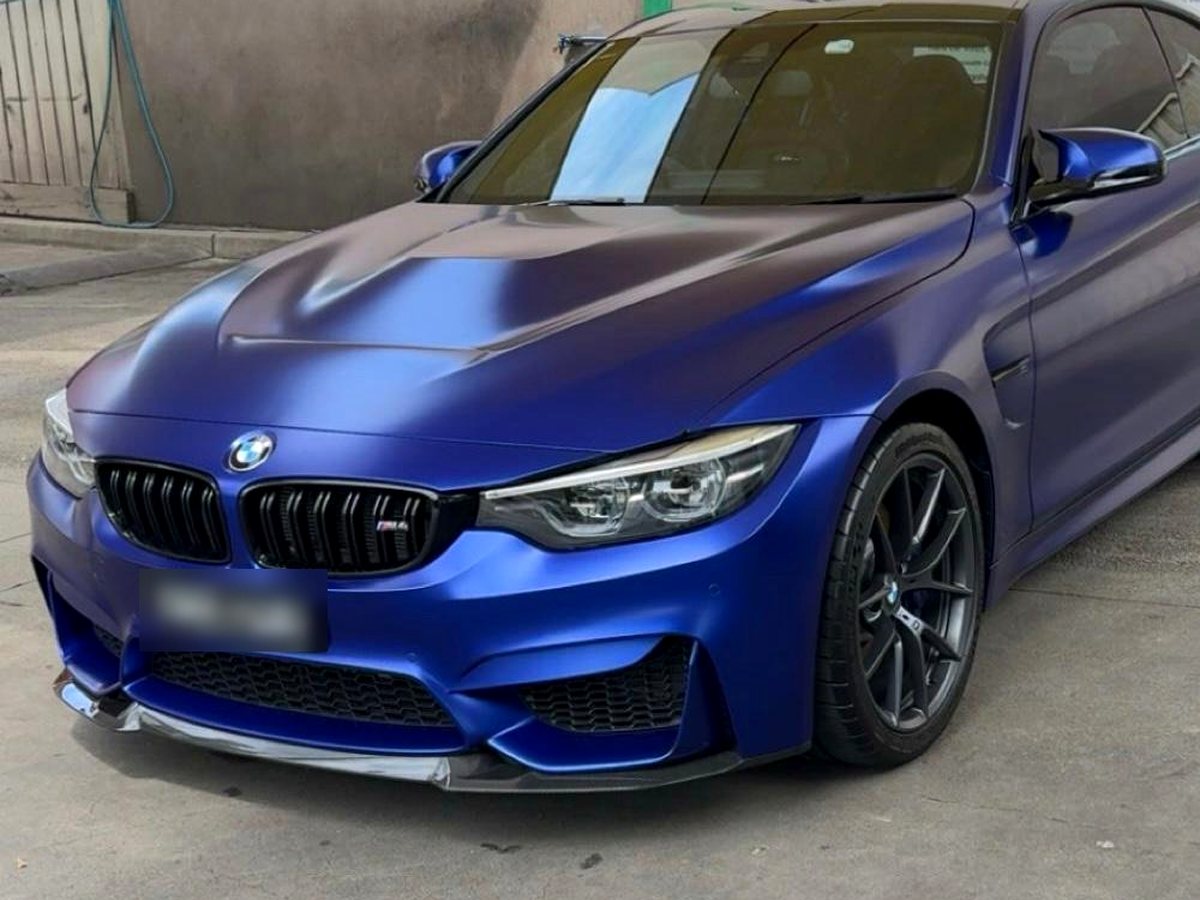 Matte blue BMW M4 detailed at Flemington Hand Car Wash
