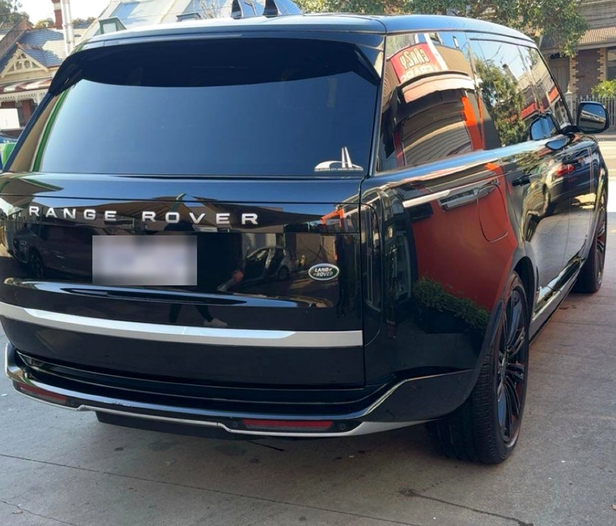 Black Range Rover washed by hand at Flemington Hand Car Wash